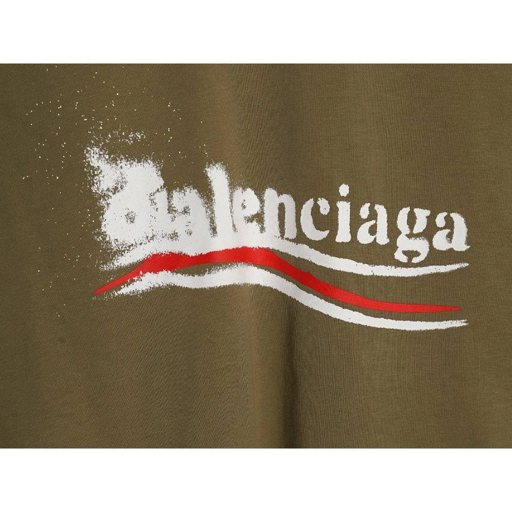 Balenciaga Blurred Coke Print Washed Ripped Long Sleeves TSK1,Cheap Replica Reps Balenciaga