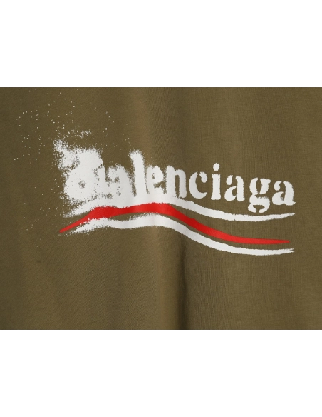Balenciaga Blurred Coke Print Washed Ripped Long Sleeves TSK1,Cheap Replica Reps Balenciaga