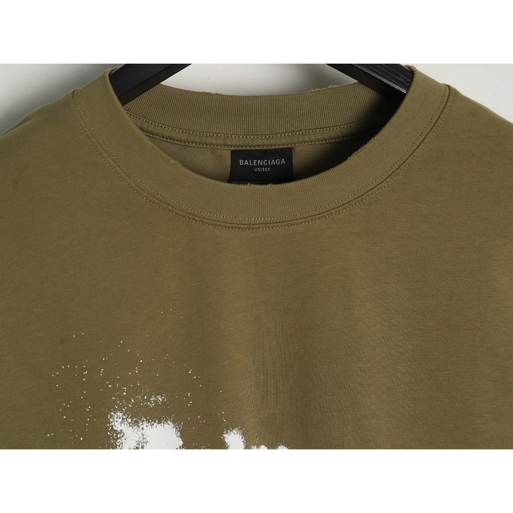 Balenciaga Blurred Coke Print Washed Ripped Long Sleeves TSK1,Cheap Replica Reps Balenciaga