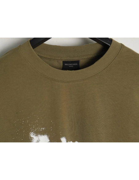 Balenciaga Blurred Coke Print Washed Ripped Long Sleeves TSK1,Cheap Replica Reps Balenciaga