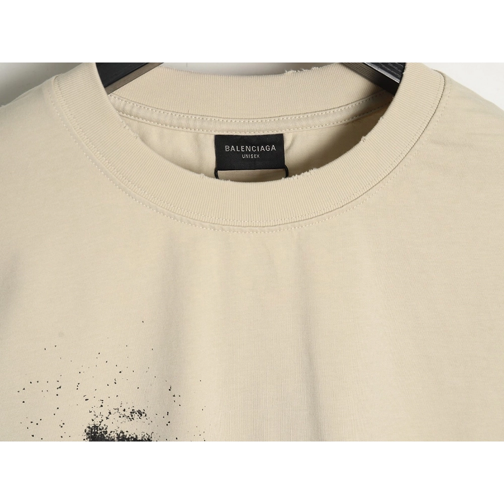 Balenciaga Blurred Coke Print Washed Ripped Long Sleeves,Cheap Replica Reps Balenciaga