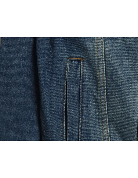 Balenciaga chest embroidered denim jacket SXL,Cheap Replica Reps Balenciaga