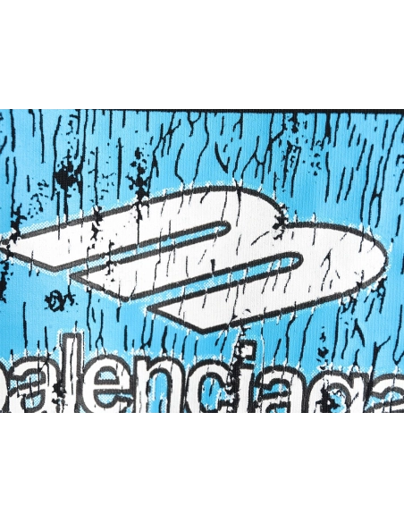 Balenciaga Square 3 Logo Print Short Sleeve TSK1,Cheap Replica Reps Balenciaga