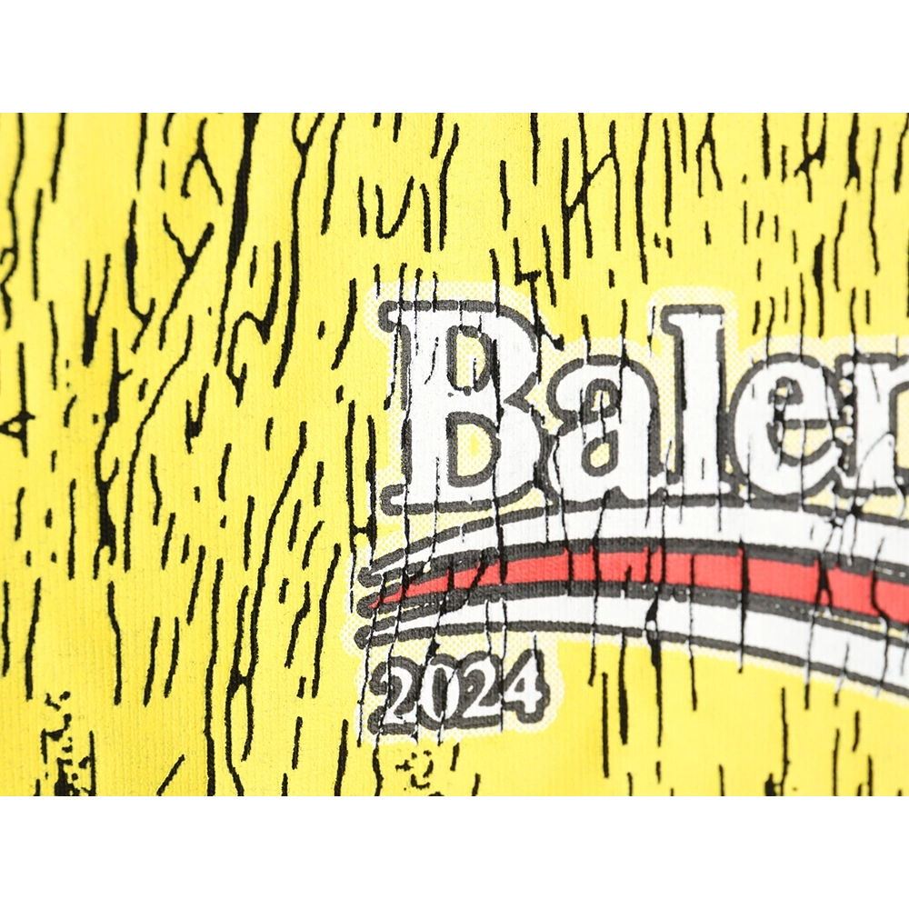 Balenciaga Square 3 Logo Print Short Sleeve TSK1,Cheap Replica Reps Balenciaga