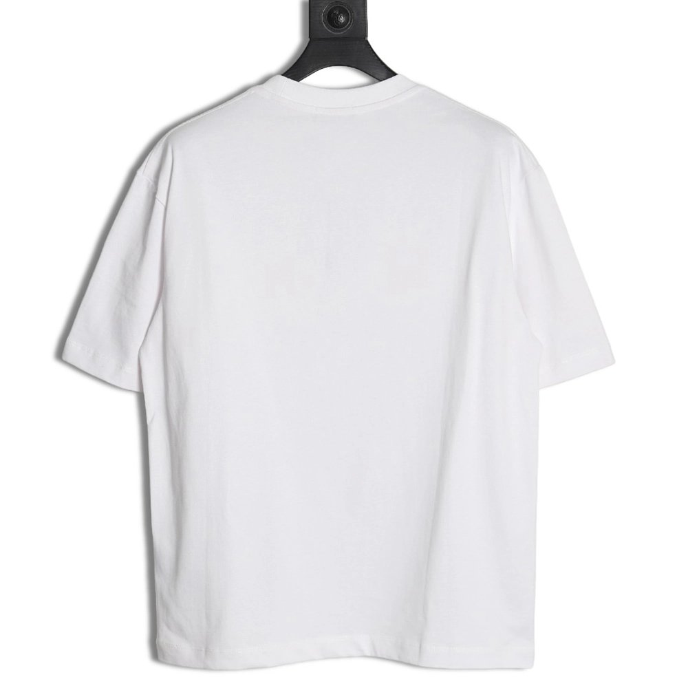 Balenciaga Square 3 Logo Print Short Sleeve,Cheap Replica Reps Balenciaga