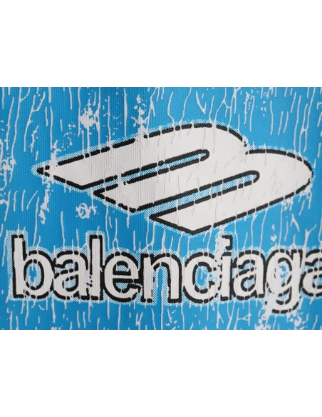 Balenciaga Square 3 Logo Print Short Sleeve,Cheap Replica Reps Balenciaga