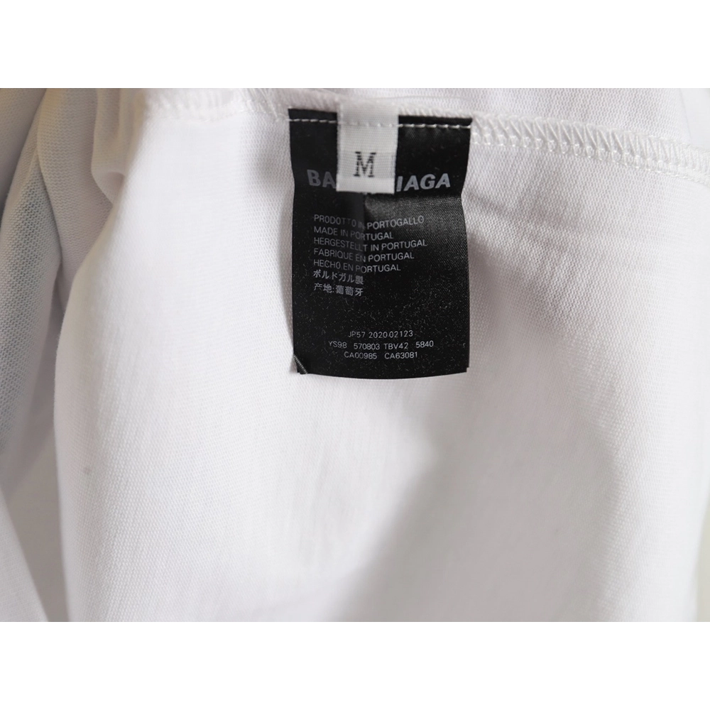 Balenciaga Square 3 Logo Print Short Sleeve,Cheap Replica Reps Balenciaga