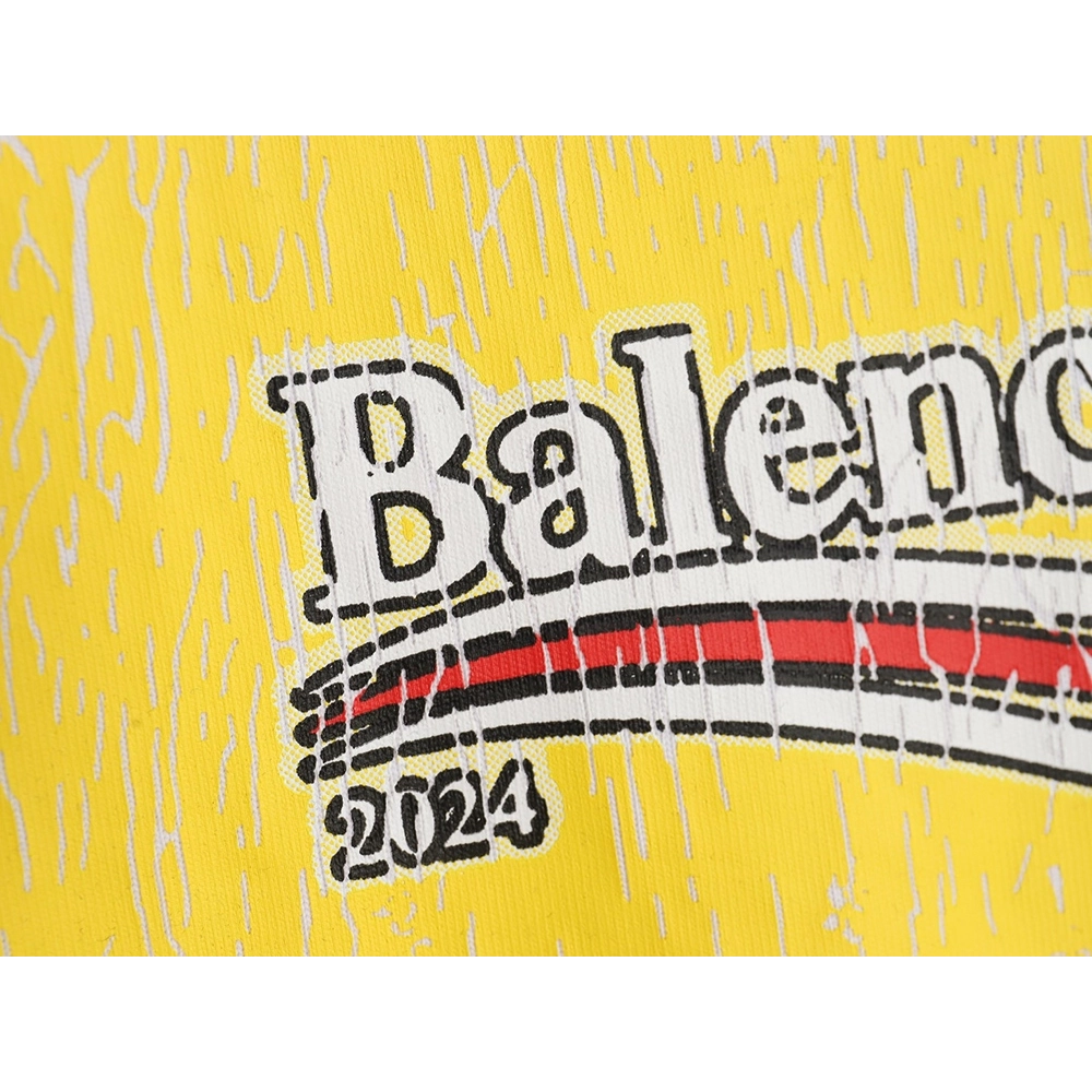 Balenciaga Square 3 Logo Print Short Sleeve,Cheap Replica Reps Balenciaga