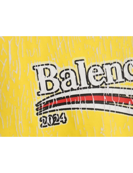 Balenciaga Square 3 Logo Print Short Sleeve,Cheap Replica Reps Balenciaga