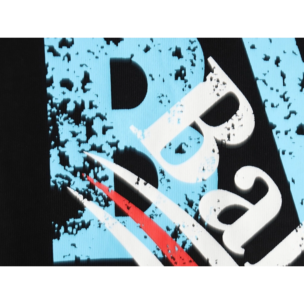 Balenciaga mottled old letter logo short sleeve TSK1,Cheap Replica Reps Balenciaga