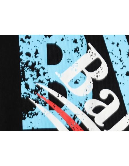 Balenciaga mottled old letter logo short sleeve TSK1,Cheap Replica Reps Balenciaga