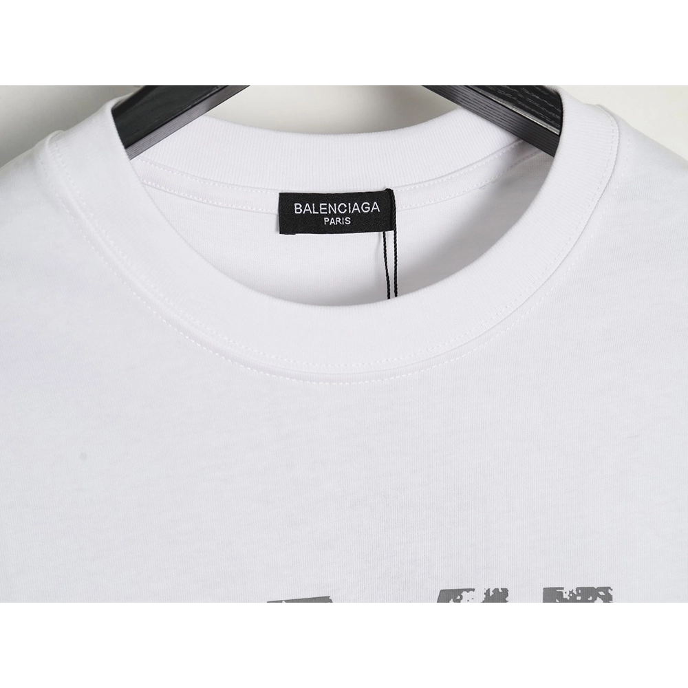 Balenciaga mottled old letter logo short sleeve,Cheap Replica Reps Balenciaga