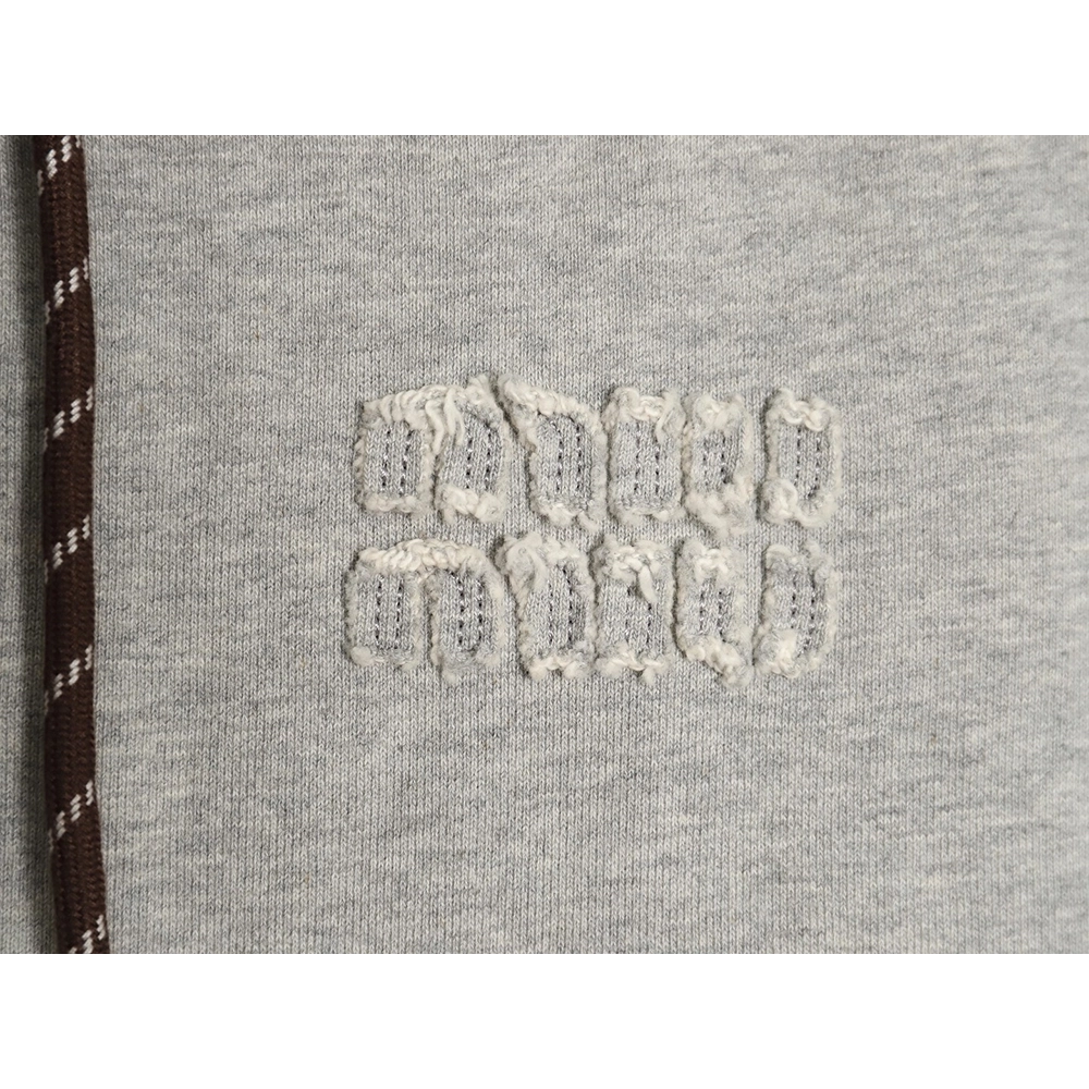 Miu Miu patch embroidered lettering zipup jacket,Cheap Replica Reps Miu Miu