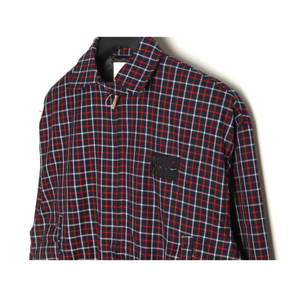 Miu Miu red checked jacket,Cheap Replica Reps Miu Miu