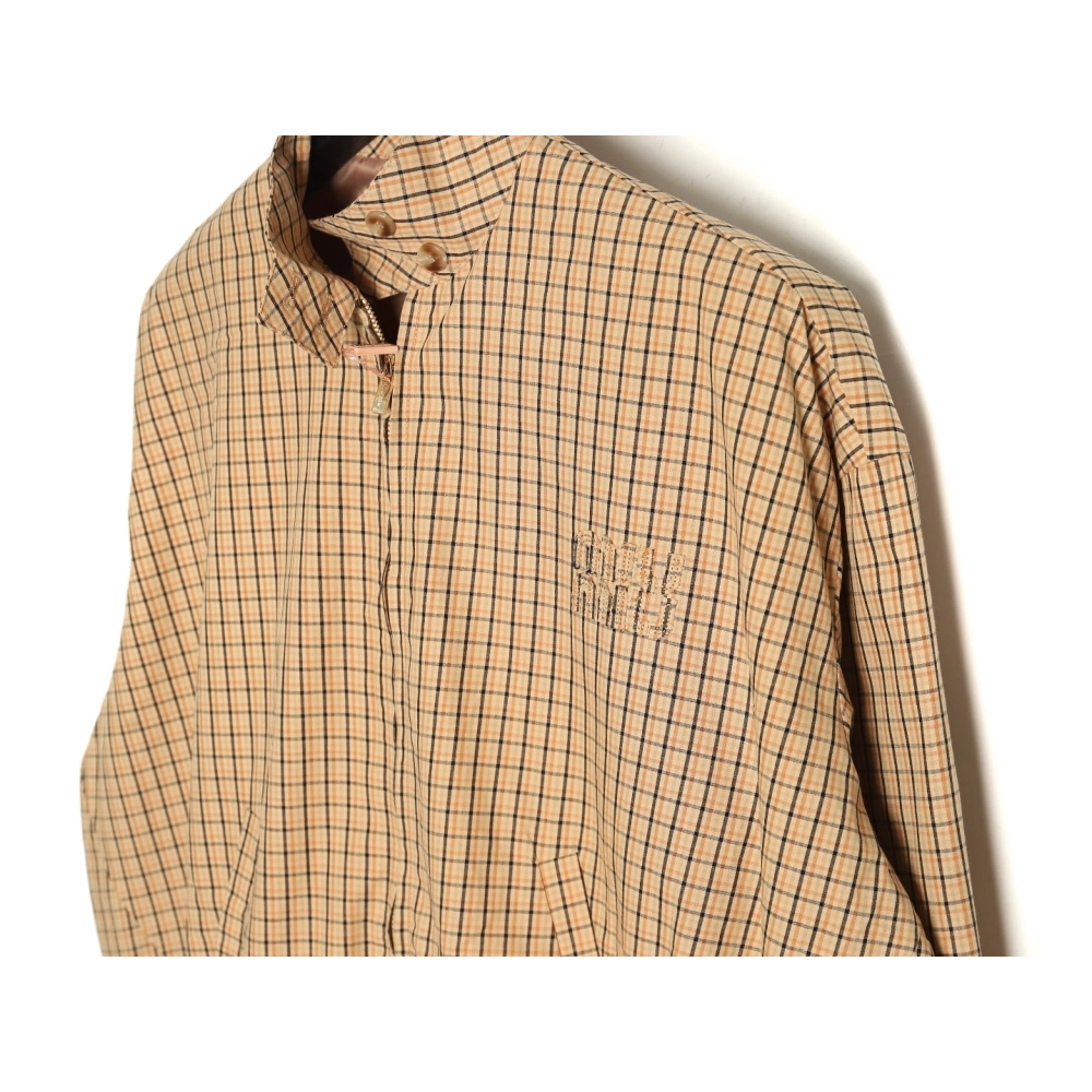 Miu Miu yellow checked jacket,Cheap Replica Reps Miu Miu