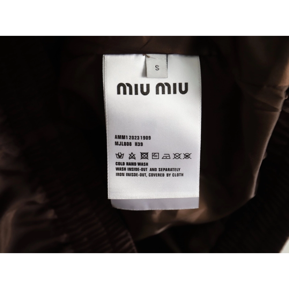 Miu Miu Brown Double Chest Pocket Jacket,Cheap Replica Reps Miu Miu