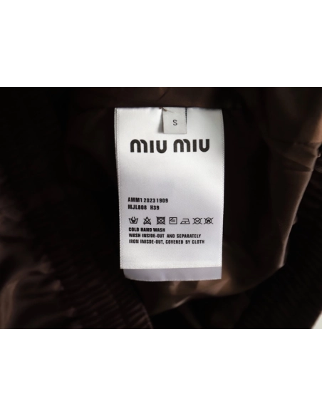 Miu Miu Brown Double Chest Pocket Jacket,Cheap Replica Reps Miu Miu