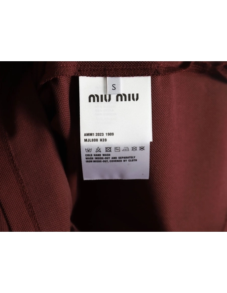 Miu Miu Logo Lapel Polo Shirt,Cheap Replica Reps Miu Miu