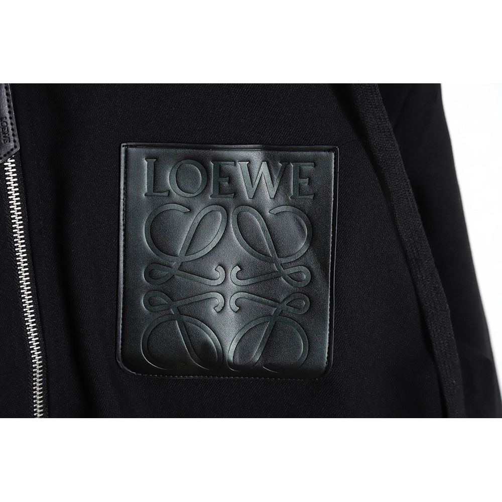 Loewe trench coat with leather patch on chest,Cheap Replica Reps Loewe