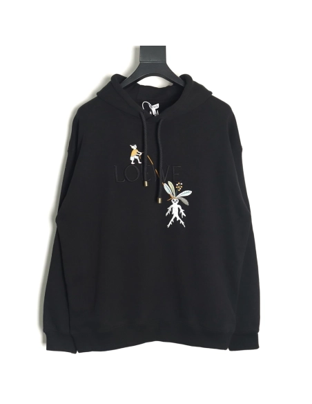 LOEWE x Suna Fujita embroidered hooded sweatshirt,Cheap Replica Reps Loewe