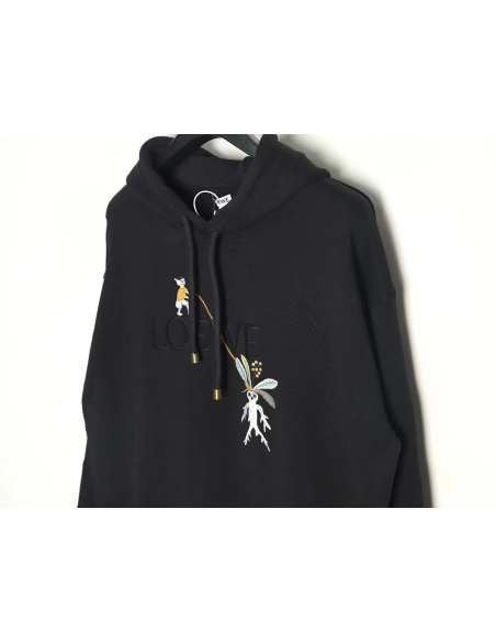 LOEWE x Suna Fujita embroidered hooded sweatshirt,Cheap Replica Reps Loewe