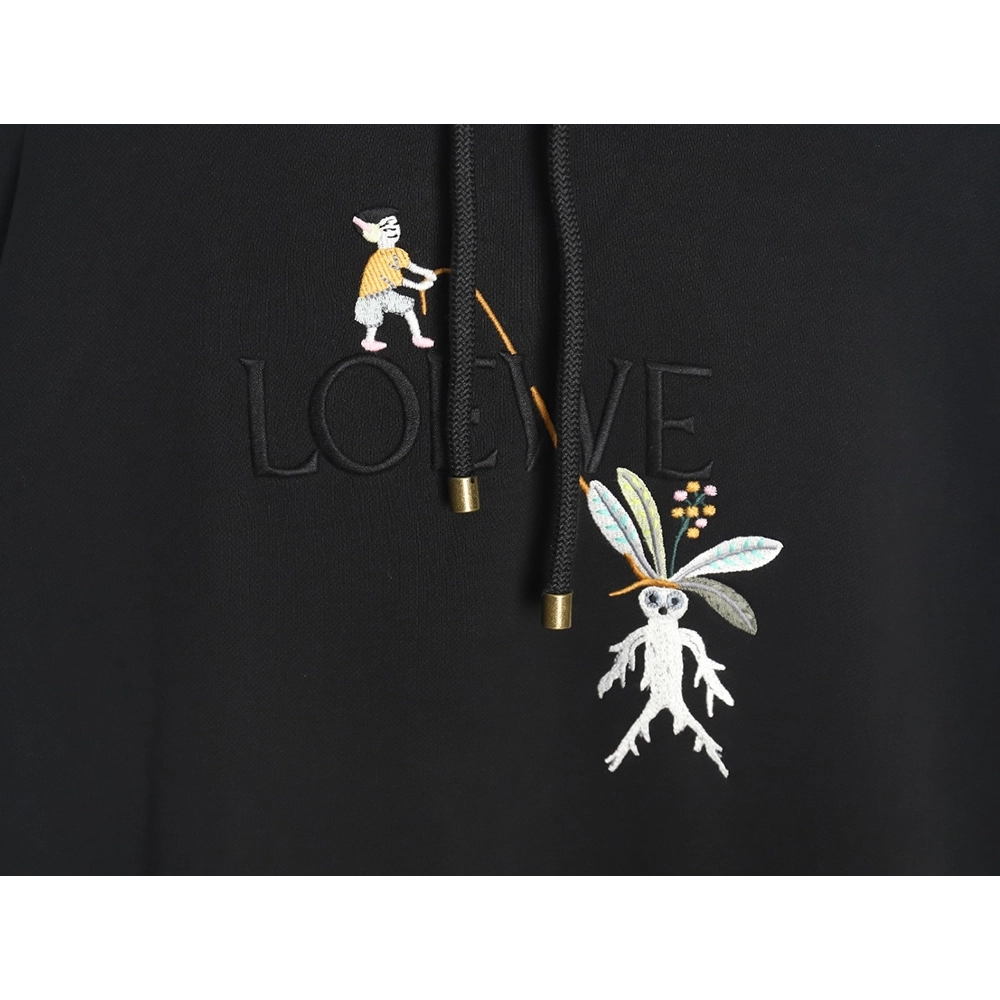 LOEWE x Suna Fujita embroidered hooded sweatshirt,Cheap Replica Reps Loewe