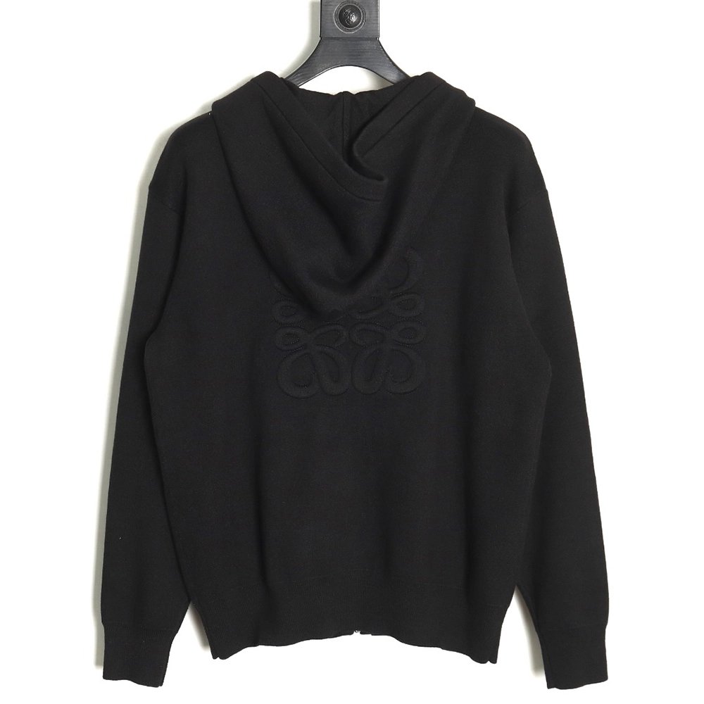 Loewe embossed back zipup hooded sweater,Cheap Replica Reps Loewe