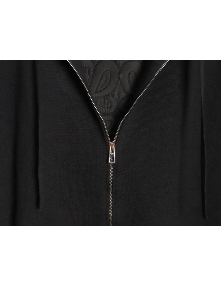 Loewe embossed back zipup hooded sweater,Cheap Replica Reps Loewe