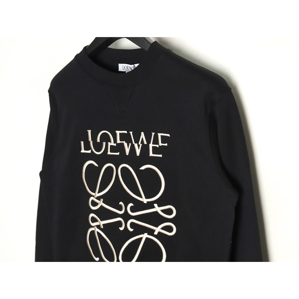 Loewe Displaced Logo 3D Embroidered Crew Neck Sweatshirt,Cheap Replica Reps Loewe