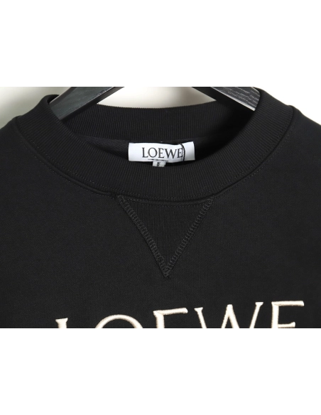 Loewe Displaced Logo 3D Embroidered Crew Neck Sweatshirt,Cheap Replica Reps Loewe