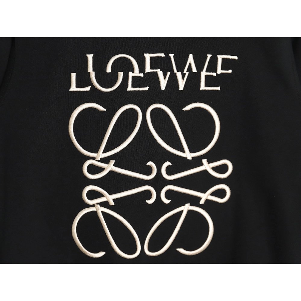 Loewe Displaced Logo 3D Embroidered Crew Neck Sweatshirt,Cheap Replica Reps Loewe