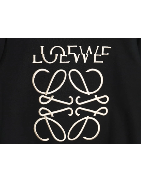 Loewe Displaced Logo 3D Embroidered Crew Neck Sweatshirt,Cheap Replica Reps Loewe