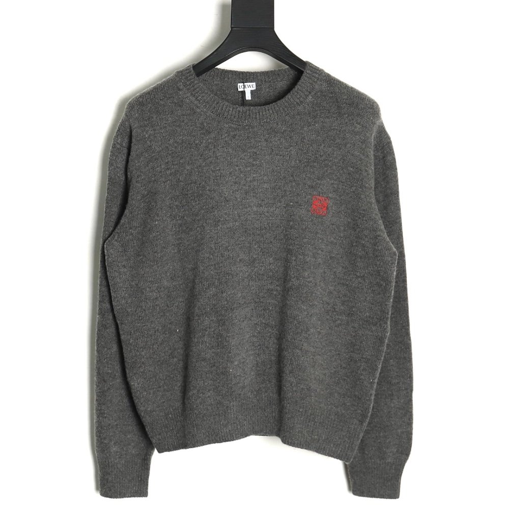Loewe embroidered logo crew neck sweater,Cheap Replica Reps Loewe