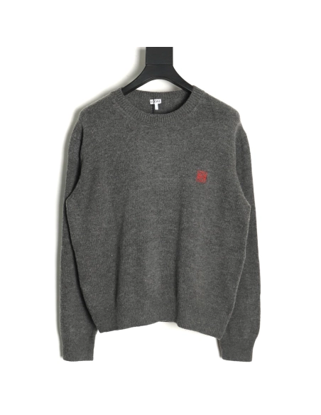 Loewe embroidered logo crew neck sweater,Cheap Replica Reps Loewe