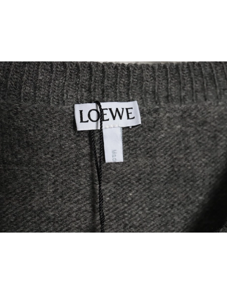 Loewe embroidered logo crew neck sweater,Cheap Replica Reps Loewe
