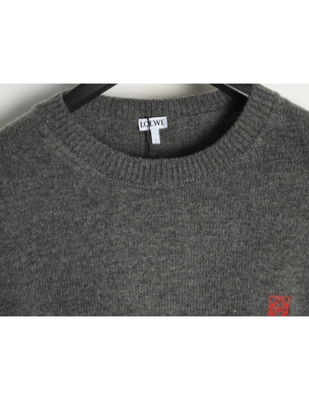 Loewe embroidered logo crew neck sweater,Cheap Replica Reps Loewe