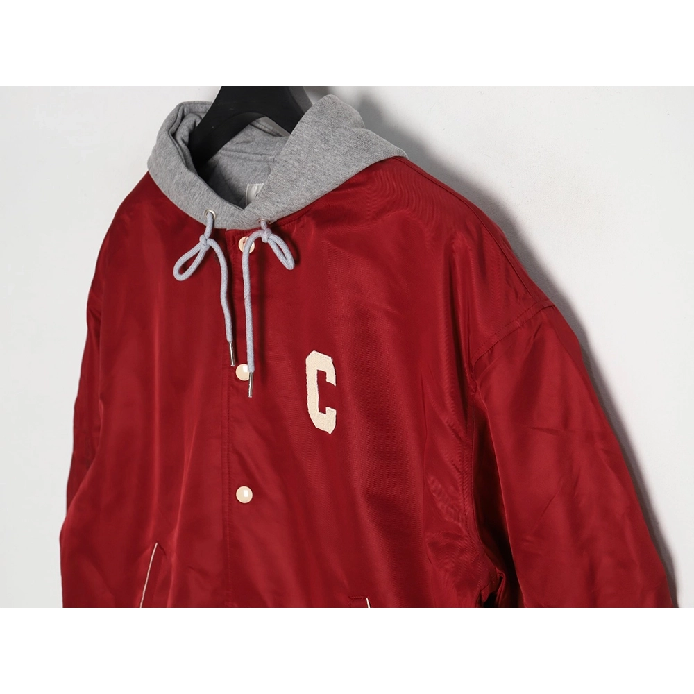 Celine embroidered lettering hooded jacket,Cheap Replica Reps Celine