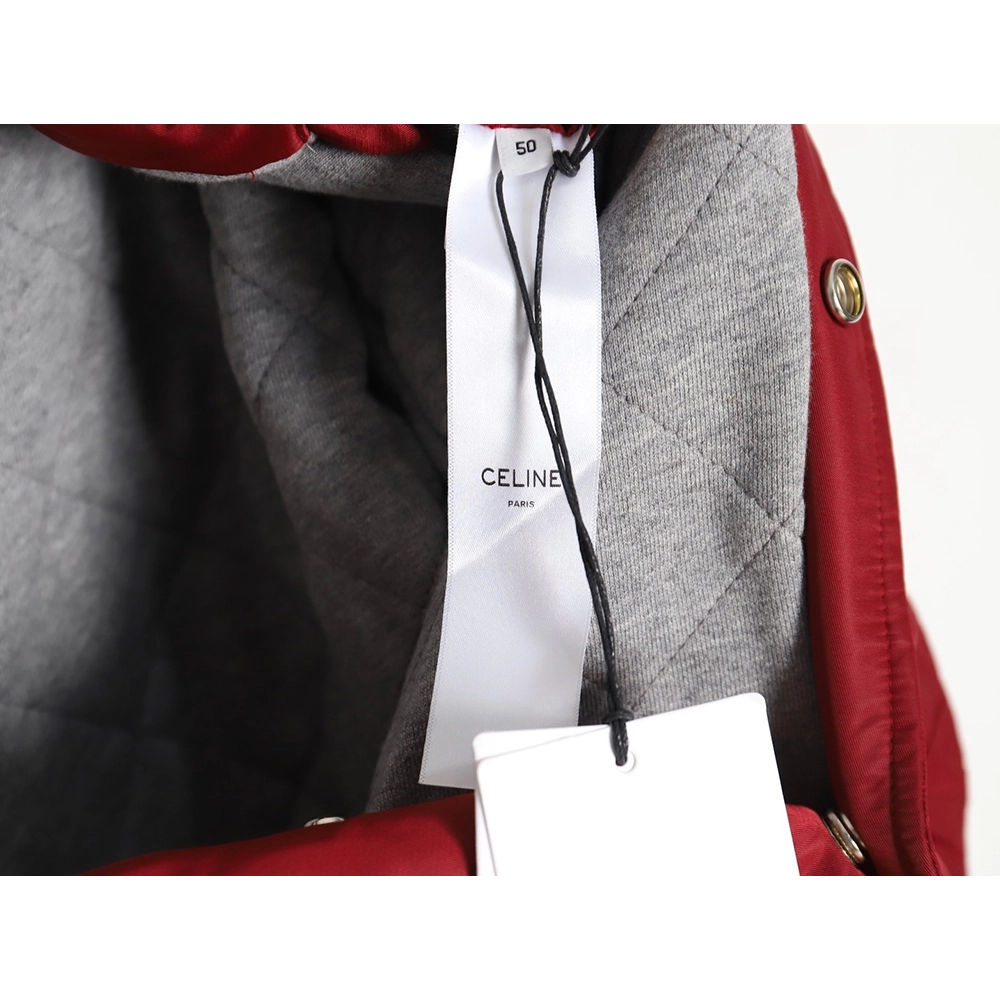 Celine embroidered lettering hooded jacket,Cheap Replica Reps Celine