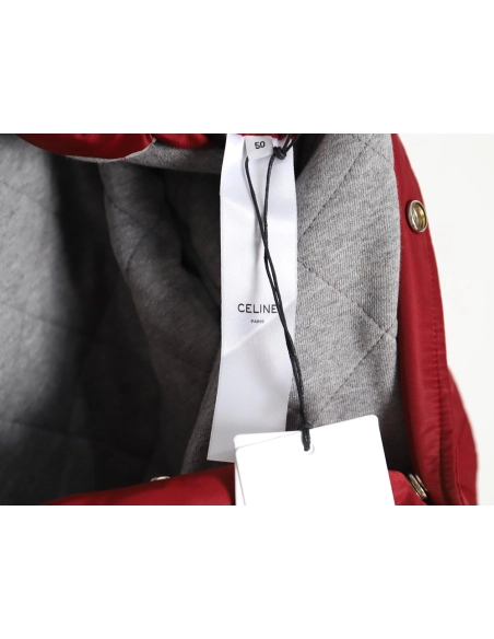 Celine embroidered lettering hooded jacket,Cheap Replica Reps Celine