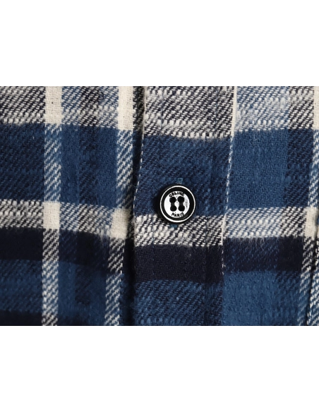 Celine flannel checked shirt with fringed hem,Cheap Replica Reps Celine