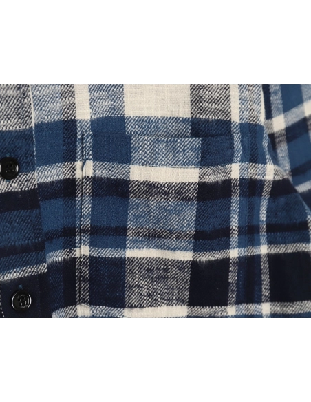 Celine flannel checked shirt with fringed hem,Cheap Replica Reps Celine