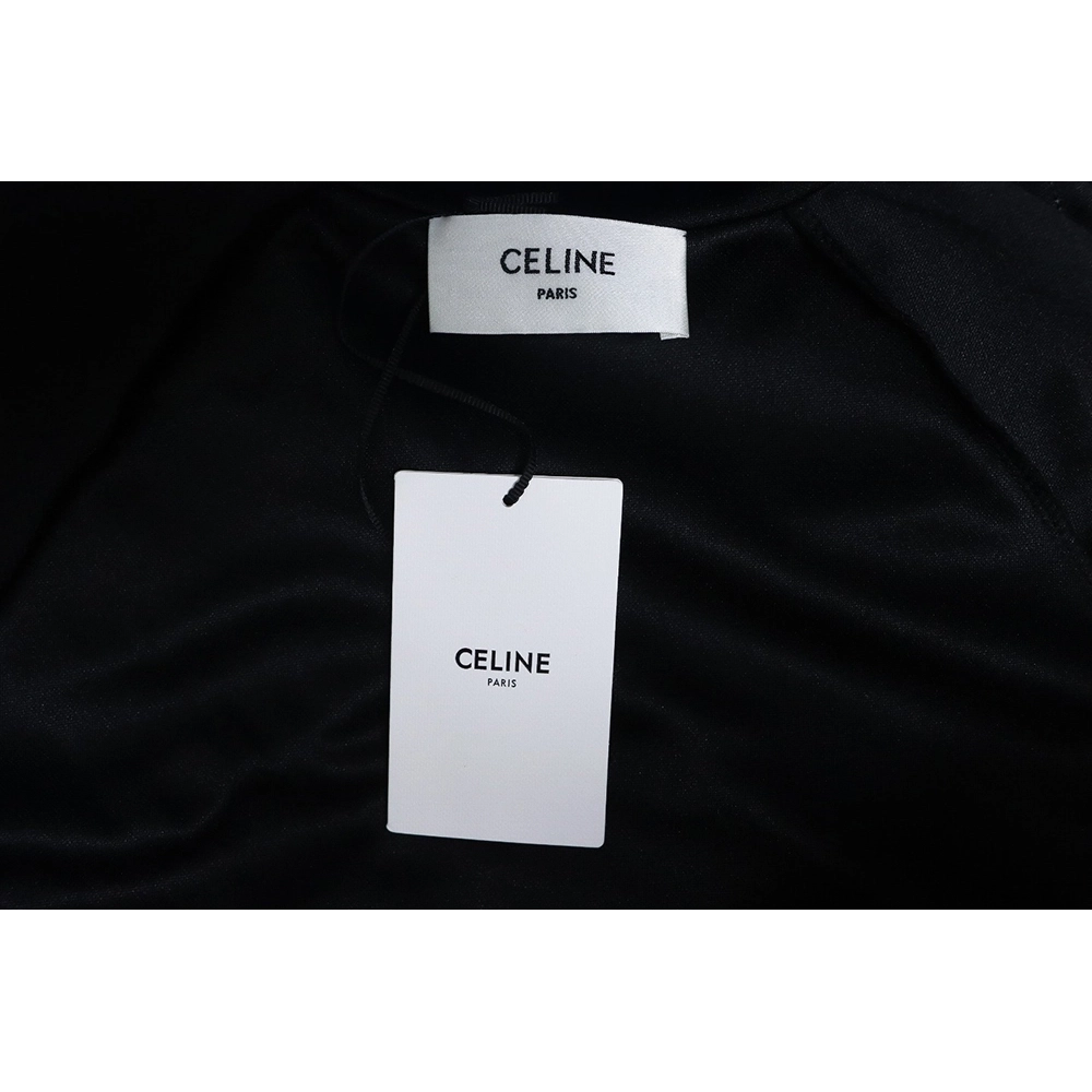 Celine lettering embroidered halfzip sweatshirt,Cheap Replica Reps Celine