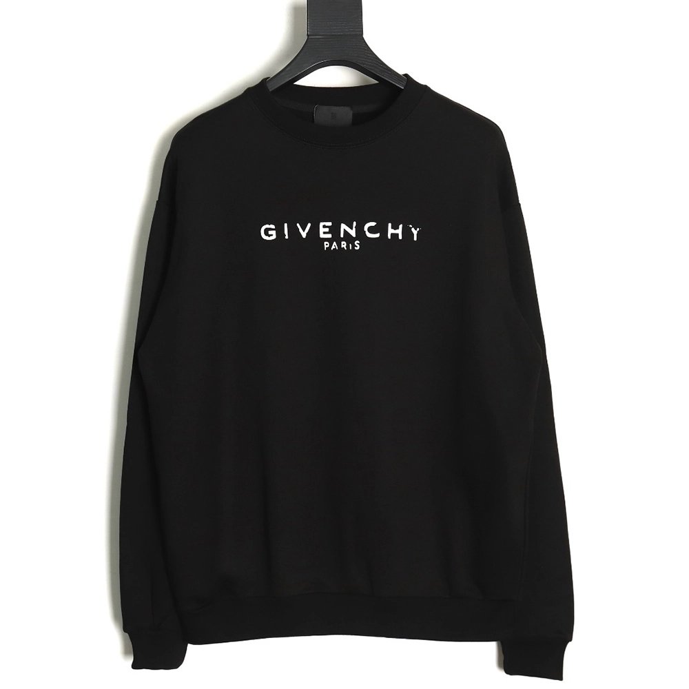 Givenchy Destroyed Letters Crewneck Sweatshirt TSK1 SXL,Cheap Replica Reps Givenchy