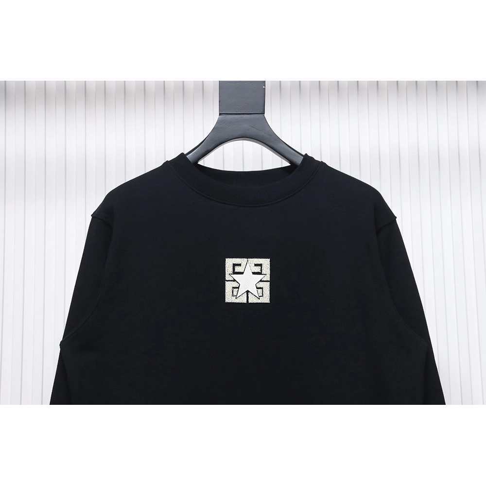 Givenchy fivepointed star double needle embroidery round neck sweatshirt,Cheap Replica Reps Givenchy