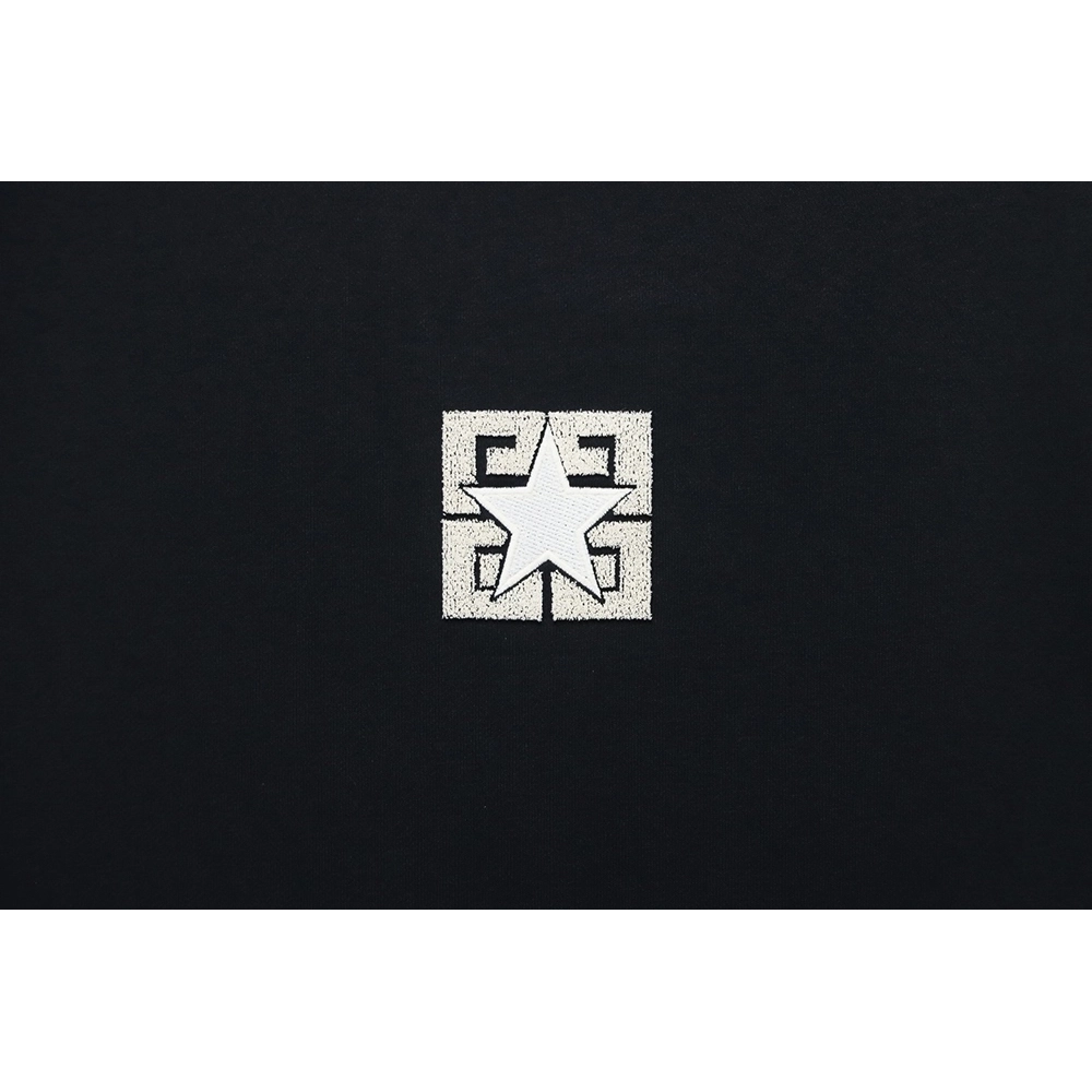 Givenchy fivepointed star double needle embroidery round neck sweatshirt,Cheap Replica Reps Givenchy