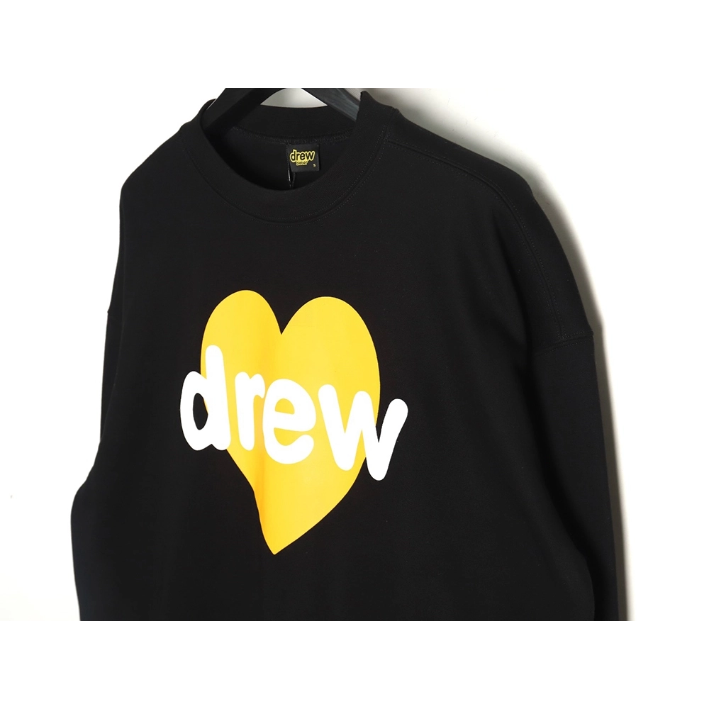 Drew House Yellow Heart LOGO Crewneck Sweatshirt,Cheap Replica Reps drew house