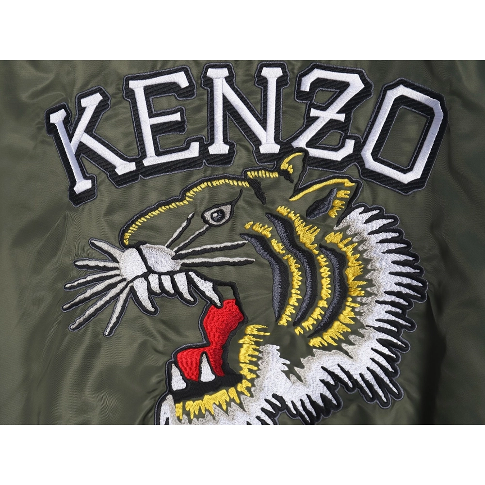 Kenzo Tiger Head Embroidered Flight Jacket,Cheap Replica Reps Kenzo