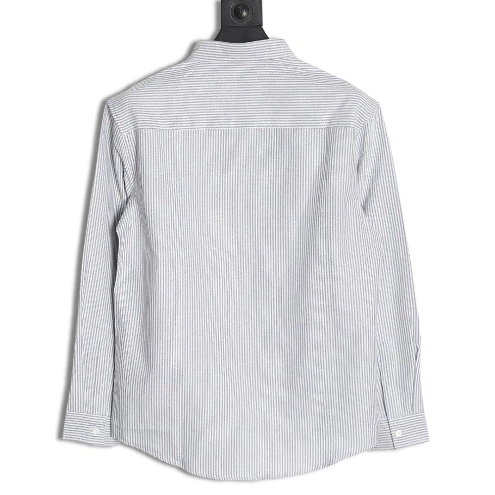 Ami small heart embroidered striped longsleeved shirt TSK2,Cheap Replica Reps Ami