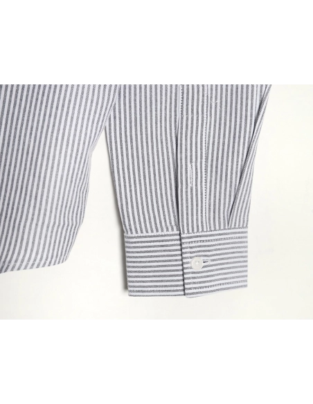 Ami small heart embroidered striped longsleeved shirt TSK2,Cheap Replica Reps Ami