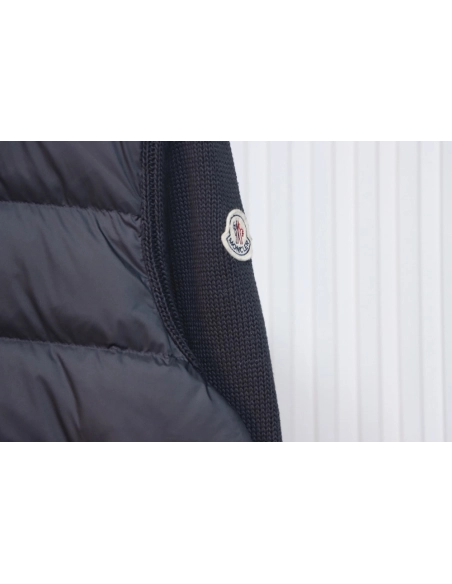 Moncler patchwork stand collar thin down jacket,Cheap Replica Reps Moncler